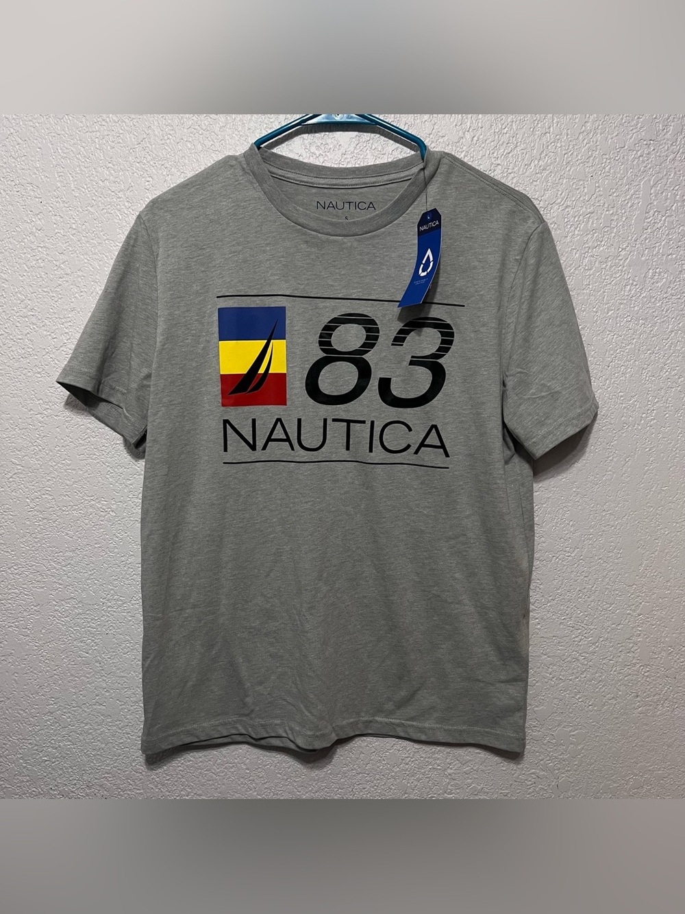 Nautica gray Foil '83 Graphic T-Shirt size S